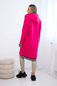 Zip - up hoodie 9664 / – Fuchsia цвет / color | Lexline Fashion