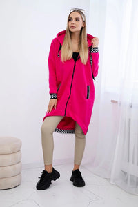 Zip - up hoodie 9664 / – Fuchsia цвет / color | Lexline Fashion