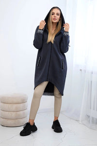 Zip - up hoodie 9664 / – Graphite цвет / color | Lexline Fashion