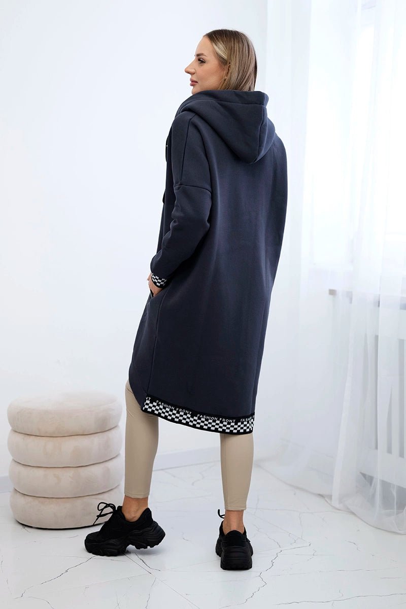 Zip - up hoodie 9664 / – Graphite цвет / color | Lexline Fashion